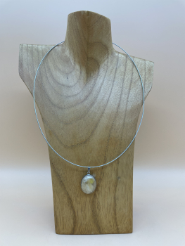 Australischer gelber Calcit in Silberfassung